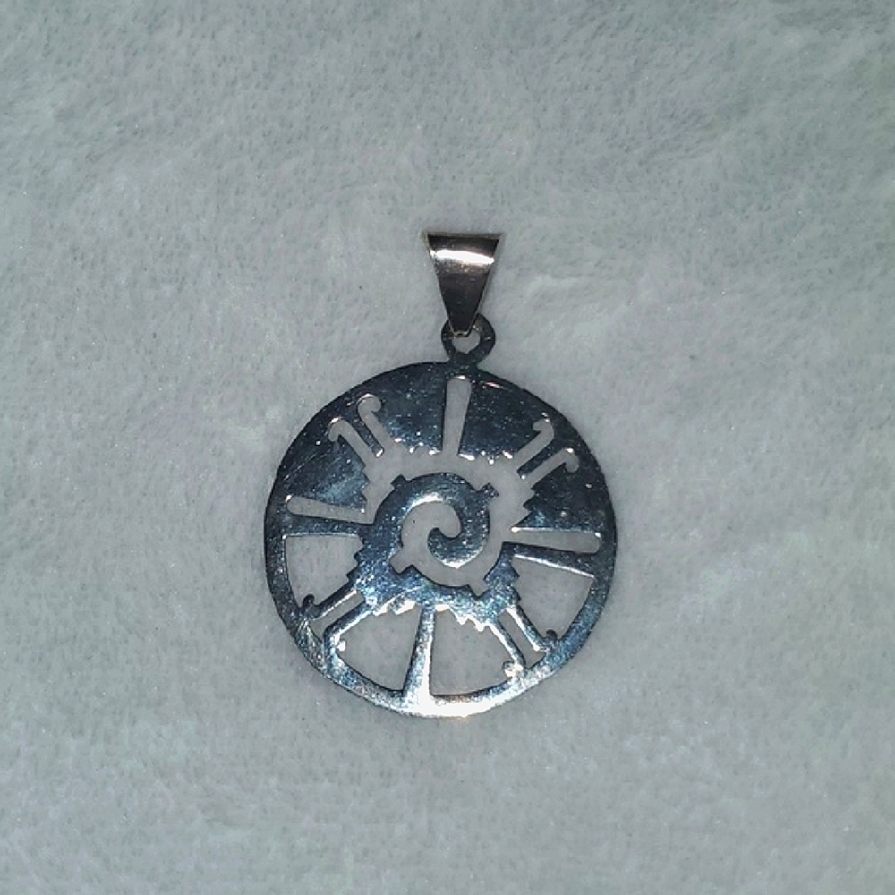 Sterling Mayan Hunab Ku Pendant